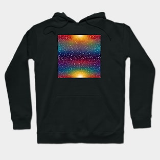 Starry and rainbow coloured pattern Hoodie